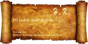 Hlinka Kerubina névjegykártya